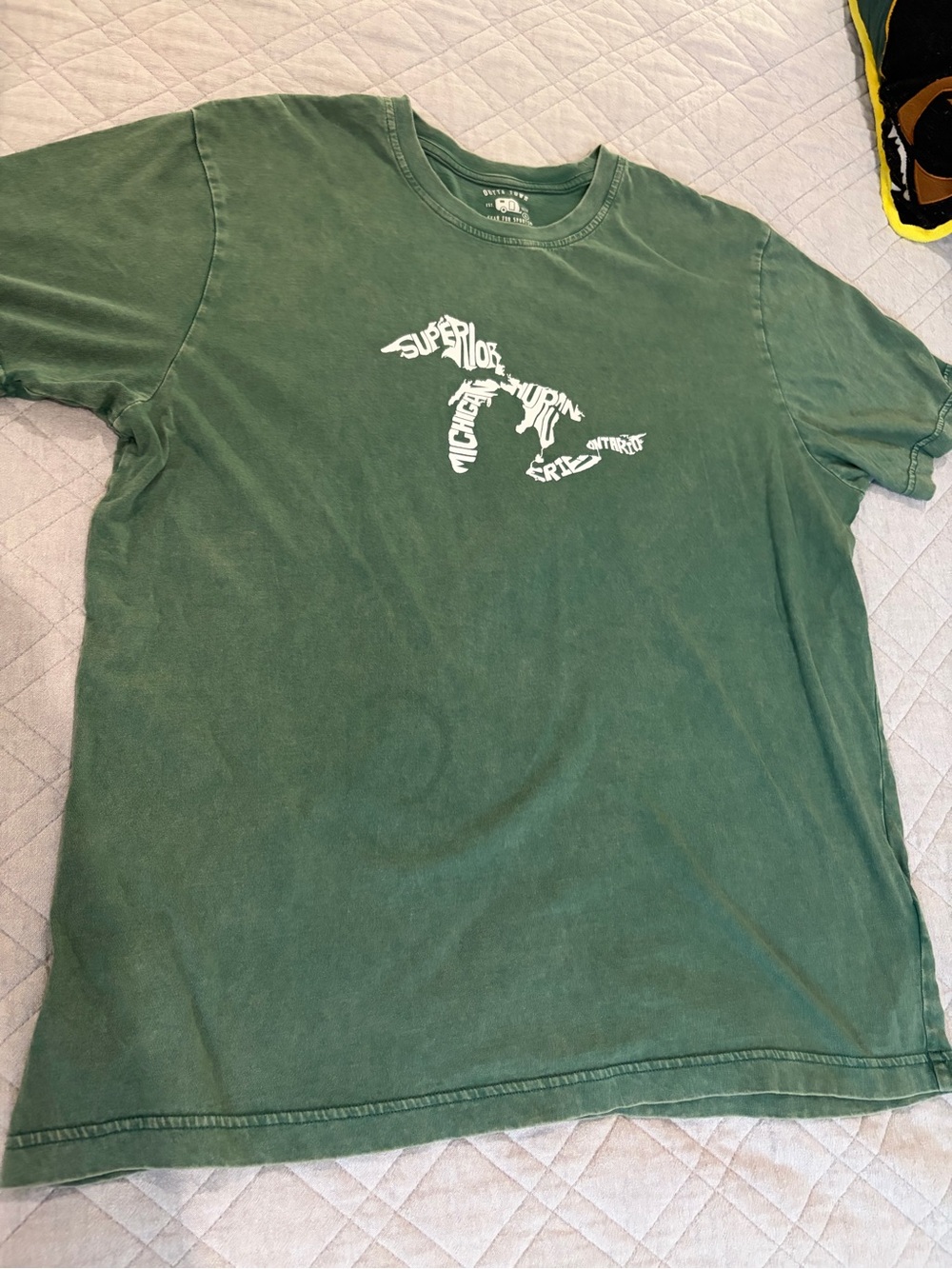 Green Short Sleeve Graphic Tee Michigan